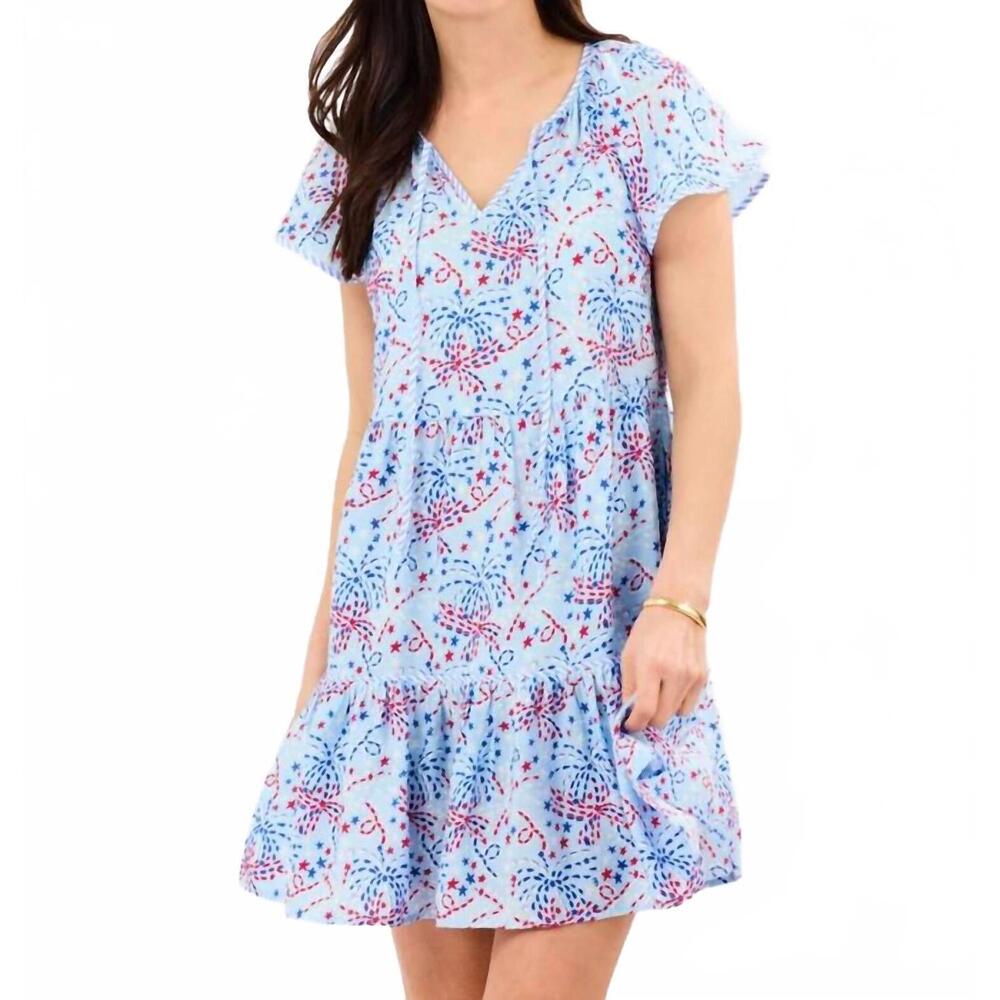 NEW MARY SQUARE lillian dress in star spangled blue